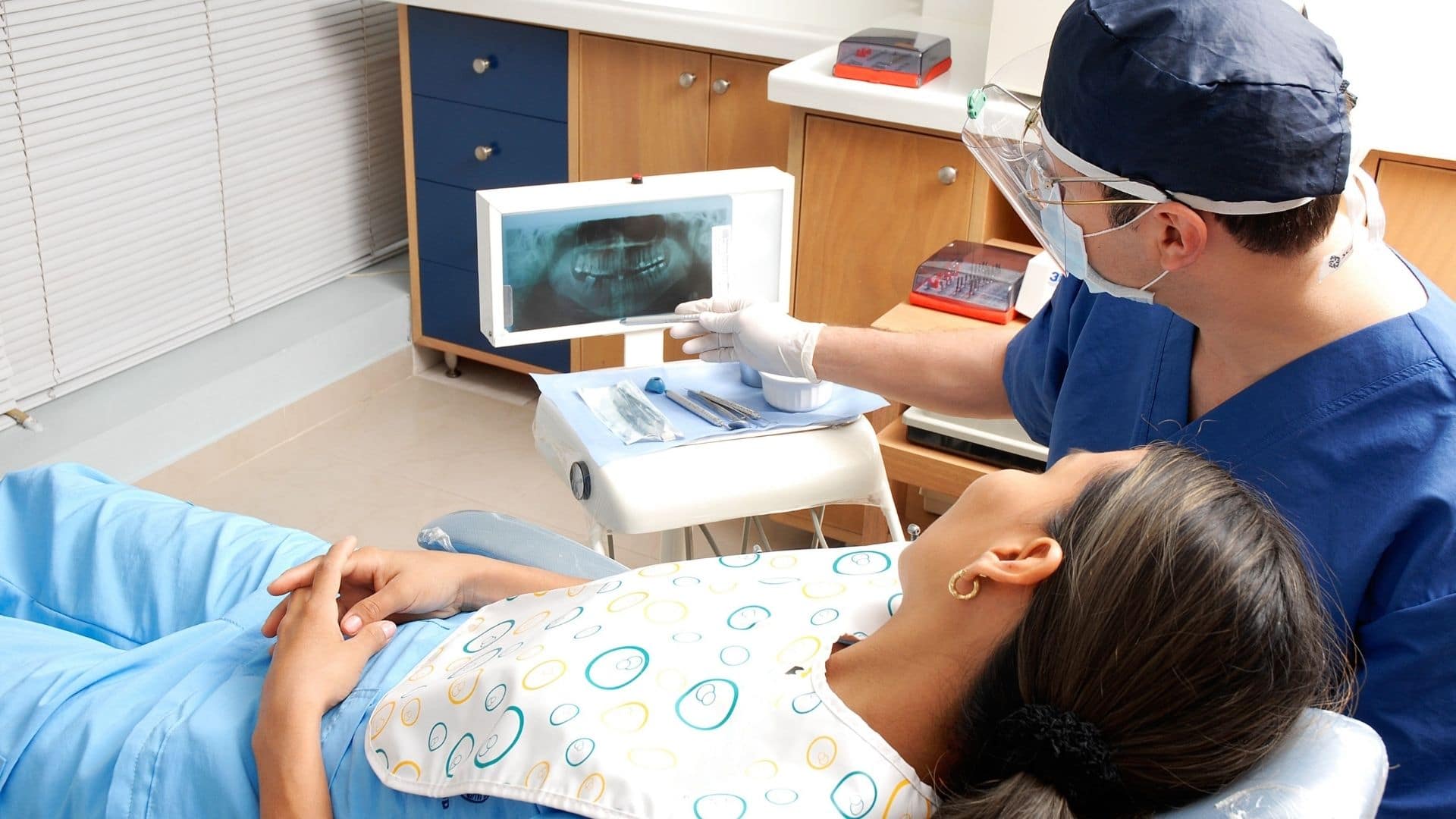 Dental exam with professional teeth cleaning